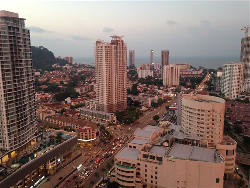 View east towards the beach